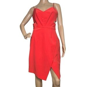 NICHOLAS orange bodycon dress w/ cutouts, 6